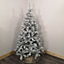 Everlands 210cm 7ft Grey Frosted Imperial Pine Hinged Christmas Tree with 770 tips