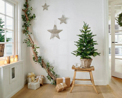 Everlands Potted Grandis Pre-Lit Artificial Christmas Tree