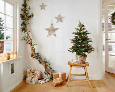 Everlands Potted Grandis Pre-Lit Artificial Christmas Tree