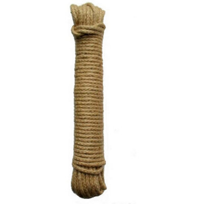 EVERLASTO Nr. 5 Geflochtene Jute-Schnur – 10 M, 7 Mm, Mit Polypropylenkern, Bruchlast 180 Kg