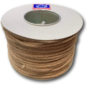 Everlasto Plaited Jute Sash Cord with Strong Polypropylene Core No.4 (6.5mm) x 100M