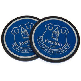 Everton FC Coaster (Pack of 2) Blue/Black (One Size)