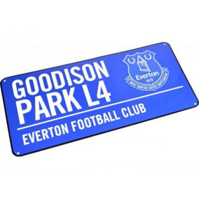 Everton FC Metal Street Sign Blue (One Size)