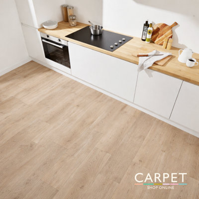 EverTread Texas Medium Oak Wood Effect Vinyl Floor 2.5m x 3m