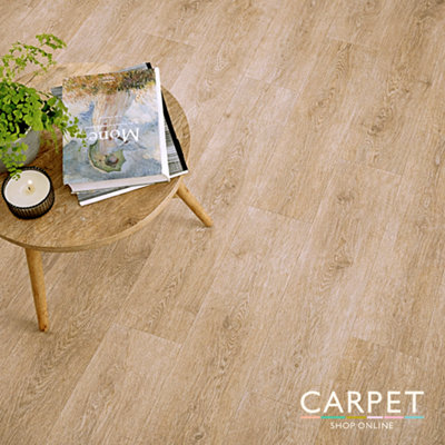 EverTread Texas Medium Oak Wood Effect Vinyl Floor 2.5m x 3m