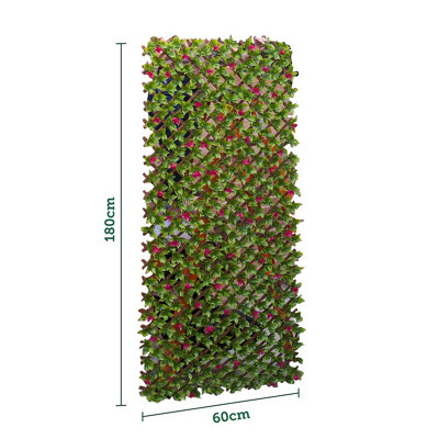 EverTrellis Expanding Artificial Trellis Pink Flower - 8