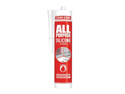 EVO-STIK 30613626 112896 All Purpose Flex Silicone Sealant Clear C20 EVOAPFSSC