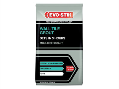 EVO-STIK 30812722 Wall Tile Grout Mould Resistant White 500g EVO478701