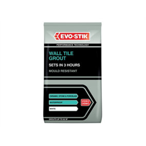 EVO-STIK 30812722 Wall Tile Grout Mould Resistant White 500g EVO478701
