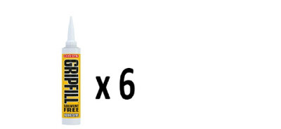 Evo-Stik Gripfill Gap Filling Solvent Free Cartridge 350ml Pack of 6