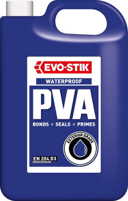 Evo-Stik Resin 'W' 5 Minute Polyurethane Waterproof Wood Adhesive D4 Clear  500ml, Glues & Adhesives
