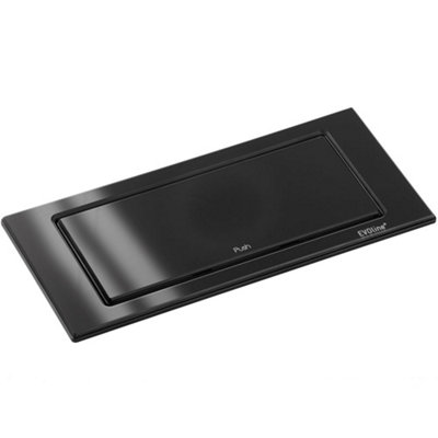 EVOline Backflip in Black Glass, 2 UK Sockets, 1 USB-C, Worktop Socket