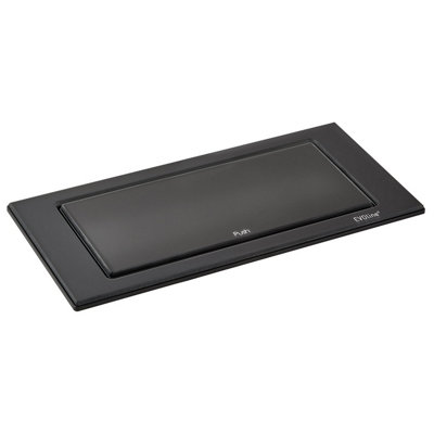 EVOline Backflip in Matt Black Glass, 2 UK Sockets, 1 USB-C, Worktop Socket