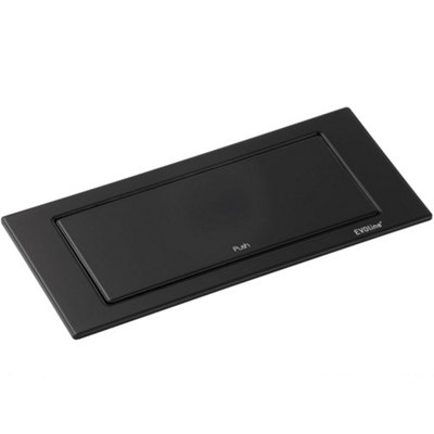 EVOline Backflip in Matt Black Steel, 2 UK Sockets, 1 USB-C, Worktop Socket