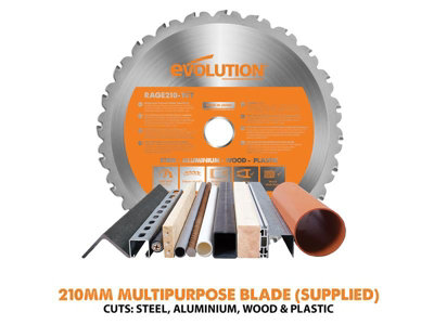 Evolution 046-0002A R210CMS Multi-Purpose Compound Mitre Saw 1200W 110V ...