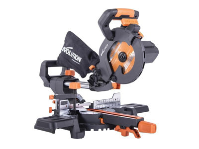 Evolution 047-0001A R185SMS+ 185mm Multi-Material Sliding Mitre Saw 1200W 240V EVLR185SMSP