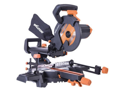 Evolution 048-0002A R210SMS+ Pro Multi-Material Sliding Mitre Saw 210mm 1500W 110V EVLR210SMSL