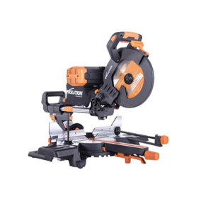 Evolution 053-0001C R255SMS-DB+ Multi-Material Sliding Mitre Saw 255mm 2000W 240V EVLR255SMSDB