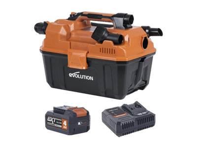 Evolution 099-0001A R11VAC-Li EXT Wet & Dry Vacuum Cleaner 18V 1 x 4.0Ah Li-ion EVLR11VAC4