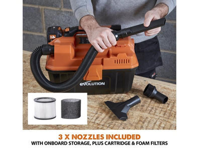 Evolution 099-0001A R11VAC-Li EXT Wet & Dry Vacuum Cleaner 18V 1 x 4 ...