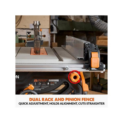 Evolution 119-0016 R255TBLX+ Portable Jobsite Table Saw 1800W 240V ...