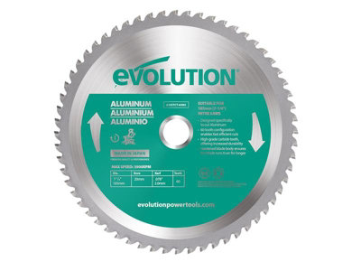 Evolution Aluminium Cutting Circular Saw Blade 185 x 20mm x 60T DIY