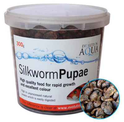 Evolution Aqua Pond Food Treats Silkworm Pupae 300g