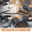 Evolution Cordless R185CMS-Li 185mm Compound Mitre Saw 18v Li-Ion EXT Inc Multi-Material Blade