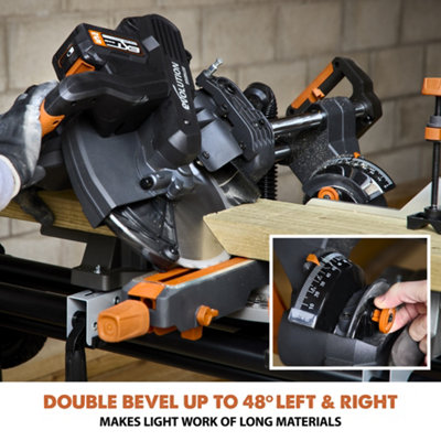 Double bevel cordless mitre saw discount