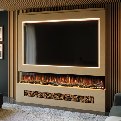 Evolution Fires Pre-Built Media Wall Package 16, 82 Inch Spectrum 3 ...