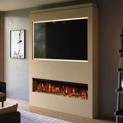 Evolution Fires Pre-Built Media Wall Package 17, 60 Inch Spectrum 3 ...