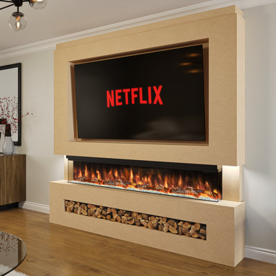 Evolution Fires Pre-Built Media Wall Package 7, 72 Inch Spectrum 3 ...
