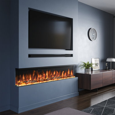 Evolution Fires Spectrum 60 Inch 3-Sided Media Wall Electric Fire ...