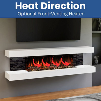 Evolution Fires Vegas 96 Inch Wall Mounted Electric Fire, Fully ...