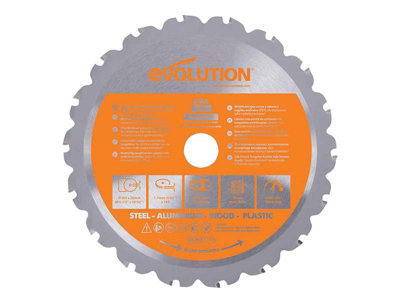 Evolution R165TCT-18CS Multi-Material Saw Blade 165 x 20mm x 18T EVLR165T18CS