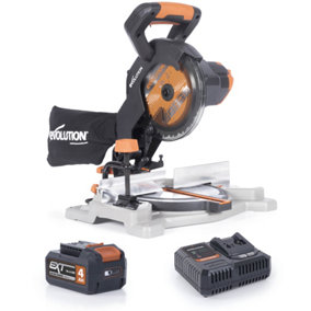 Evolution R185CMS 185mm - 18v Li-Ion Compound Mitre Saw - Loaded 4.0Ah