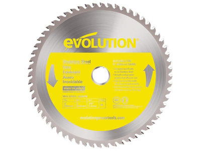 Evolution Stainless Steel Cutting Circular Saw Blade 230 x 25.4mm x 60T