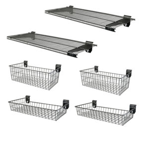 EVOpanel Metal Wire Baskets And Shelves Kit 6 Accessories EP165