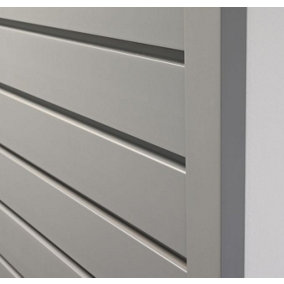 EVOpanel Wall Paneling U Cap Strip Conceal Vertical Edges of Store Wall Grey EPST-2400