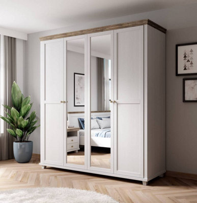 Evora 20 Hinged Wardrobe W2000mm H2160mm D620mm - Abisko Ash & Oak Lefkas Fusion