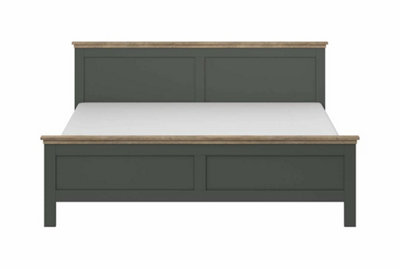 Evora 31 EU King Size Bed Frame W1710mm H890mm D2110mm - Green & Oak ...