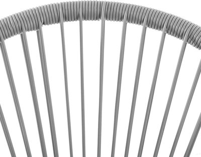 EVRE 2 Seat Grey Goa Acapulco Styled Garden Furniture Set for Bistro Patio Indoor Outdoor Balcony Garden Terrace - 4