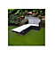 EVRE 2 Seat Outdoor Rattan Garden Love Bed Furniture Set- Black With Weather Proof Cover