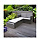 EVRE 2 Seater Outdoor Rattan Garden Love Bed Furniture Set- Grey for Patio Conservatory