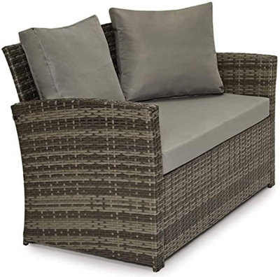 EVRE 4 Seater Rattan Garden Furniture Sofa Armchair Set - Roma with Weatherproof Cover - 6