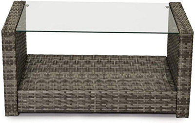 EVRE 4 Seater Rattan Garden Furniture Sofa Armchair Set - Roma with Weatherproof Cover - 4