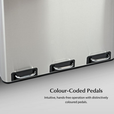 ごみ箱 DULTON 3 COMPARTMENT BIN 54 DULTON ONLINE SHOP | 3 COMPARTMENT BIN 54(54L): ハウスウェア