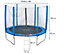 EVRE 8 ft Blue Outdoor Trampoline with Safety Net Padded Poles and Ladder