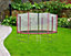 EVRE 8 ft Pink Outdoor Trampoline with Safety Net Padded Poles and Ladder