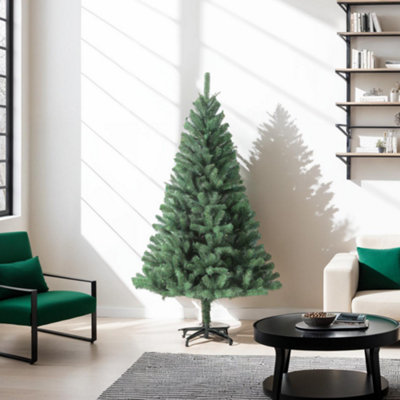 EVRE Artificial Christmas Tree 5FT 150cm Extra Bushy 500 Tips Strong Metal Stand - 4/5/6/7/8 FT AVAILABLE